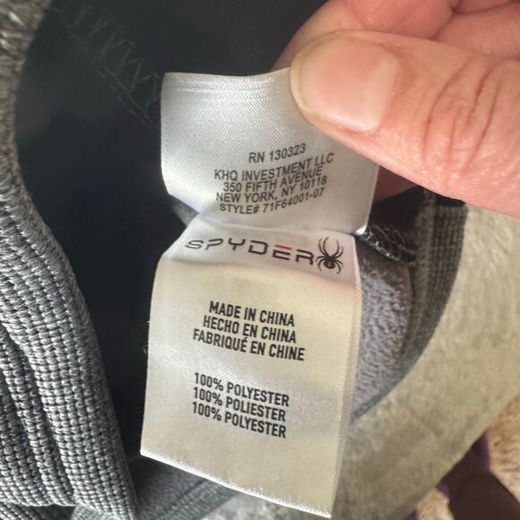 NWOT Spyder Men's Outbound Core 1/2 Zip Pullover Sweatshirt Sweater L Gray Black - Picture 8 of 12